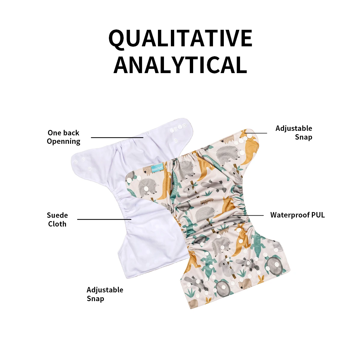 Happyflute-Juego de 3 uds de pañales de bolsillo, tela de ante, lavable interior y reutilizable, absorbente, ecológico, ajustable, cubierta de pañal para bebé, 3-15KG - imagen 5