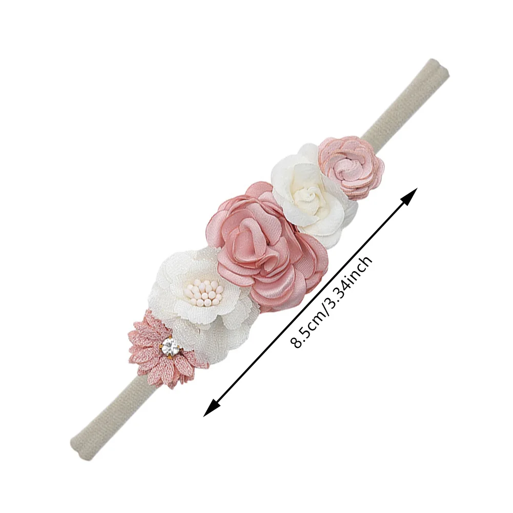 Diadema floral para bebé con piedras – Estilo princesa - imagen 4