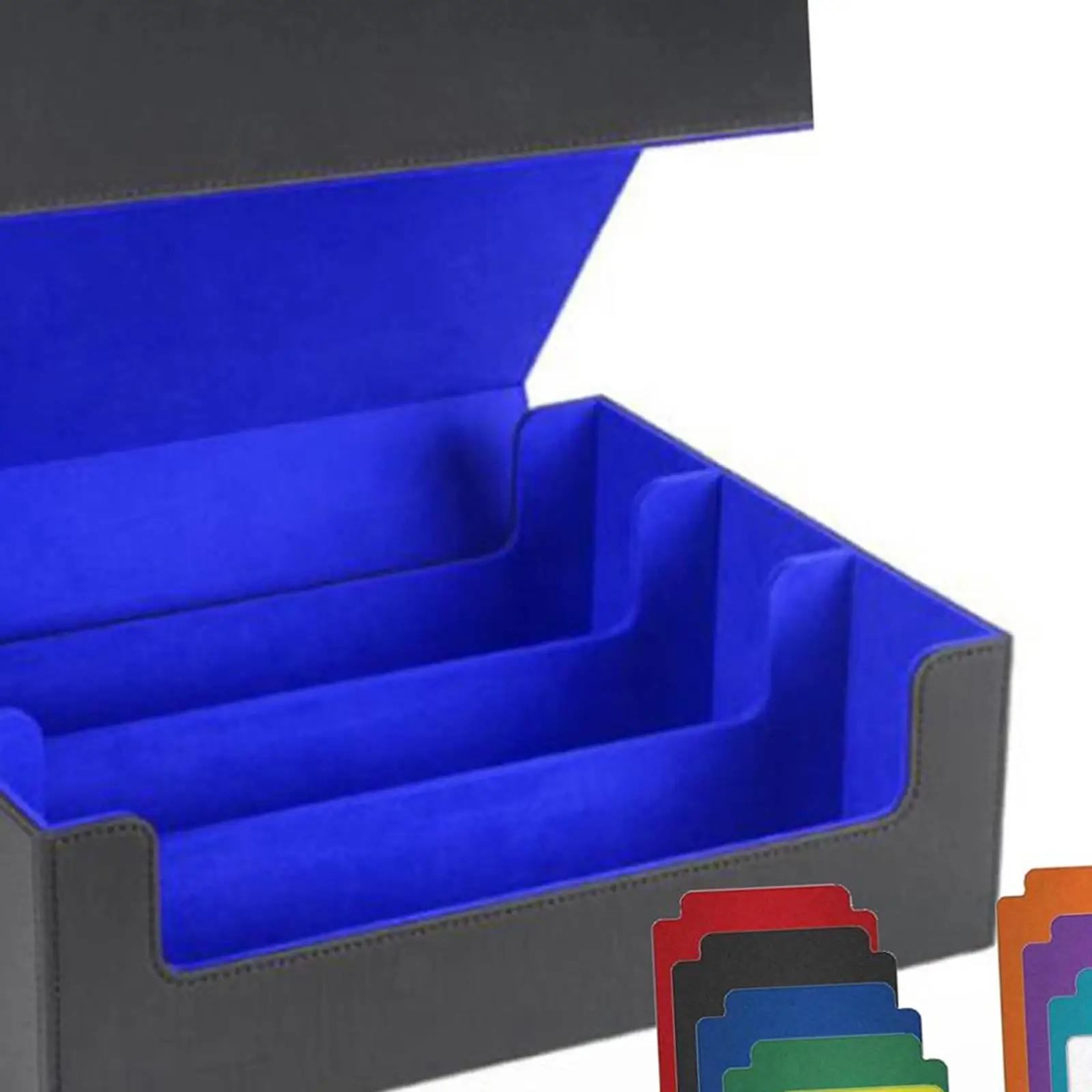 Card Deck Box Game Card Storage with 10 Card Dividers Sleeved Cards Holder Sports Cards Case