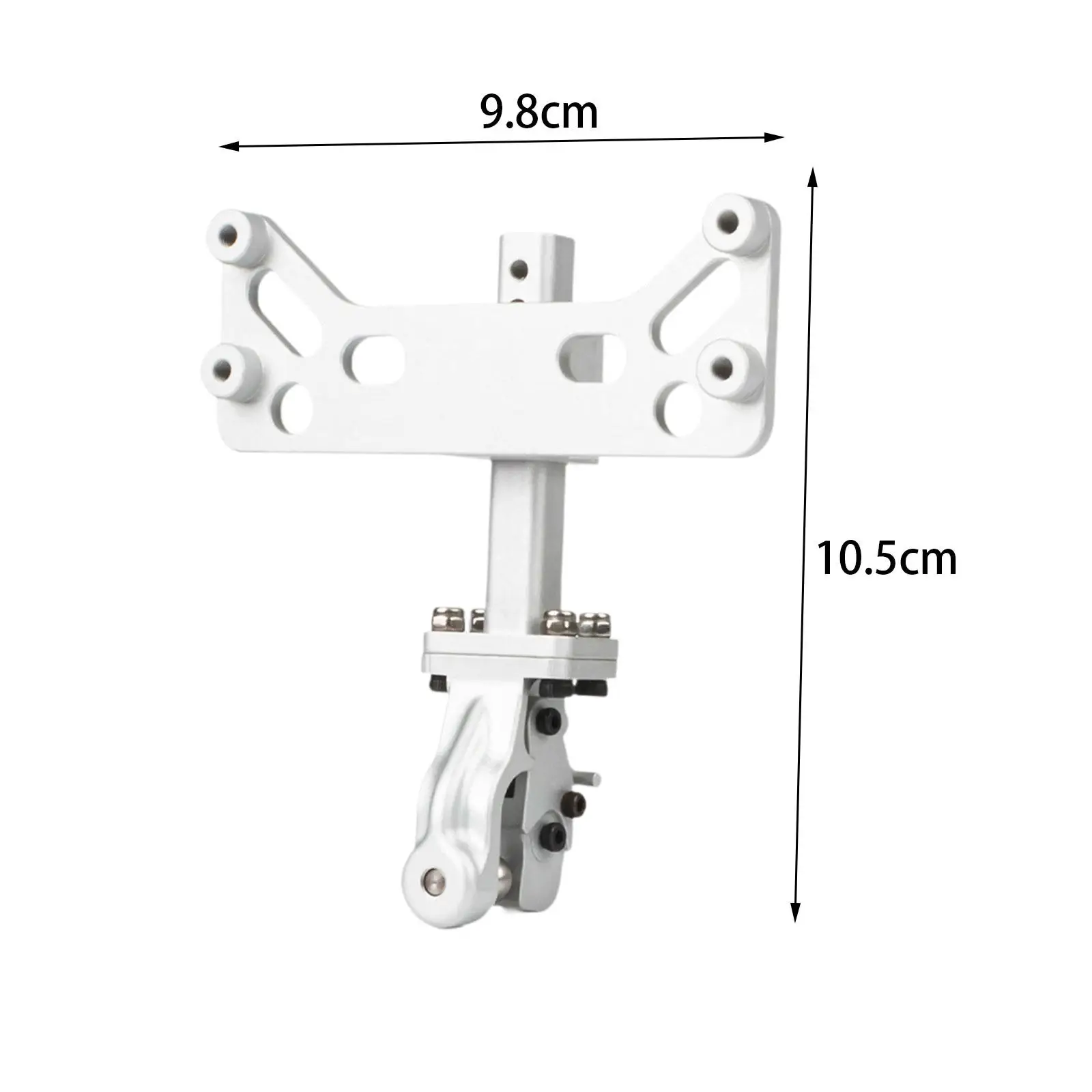 Metal Adjustable Drop Trailer Hitch Receiver Adjustable Stong Spare Parts for 1/6 RC Crawler Toy Vehicles Model Accessories