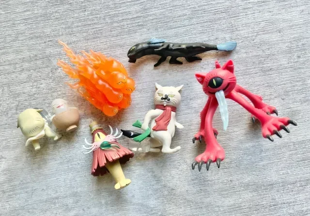 Kitan cápsula de juguete Bakeneko Zorozoro figura mascota parte.3 Yokai gato fantasma japonés legendario neko monstruo caracal figuras - imagen 2