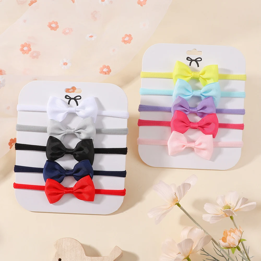 15 Uds. Conjunto de diademas con lazo para niñas, diademas de flores elásticas suaves, gorros bonitos para niños recién nacidos, accesorios para el cabello para niños pequeños
