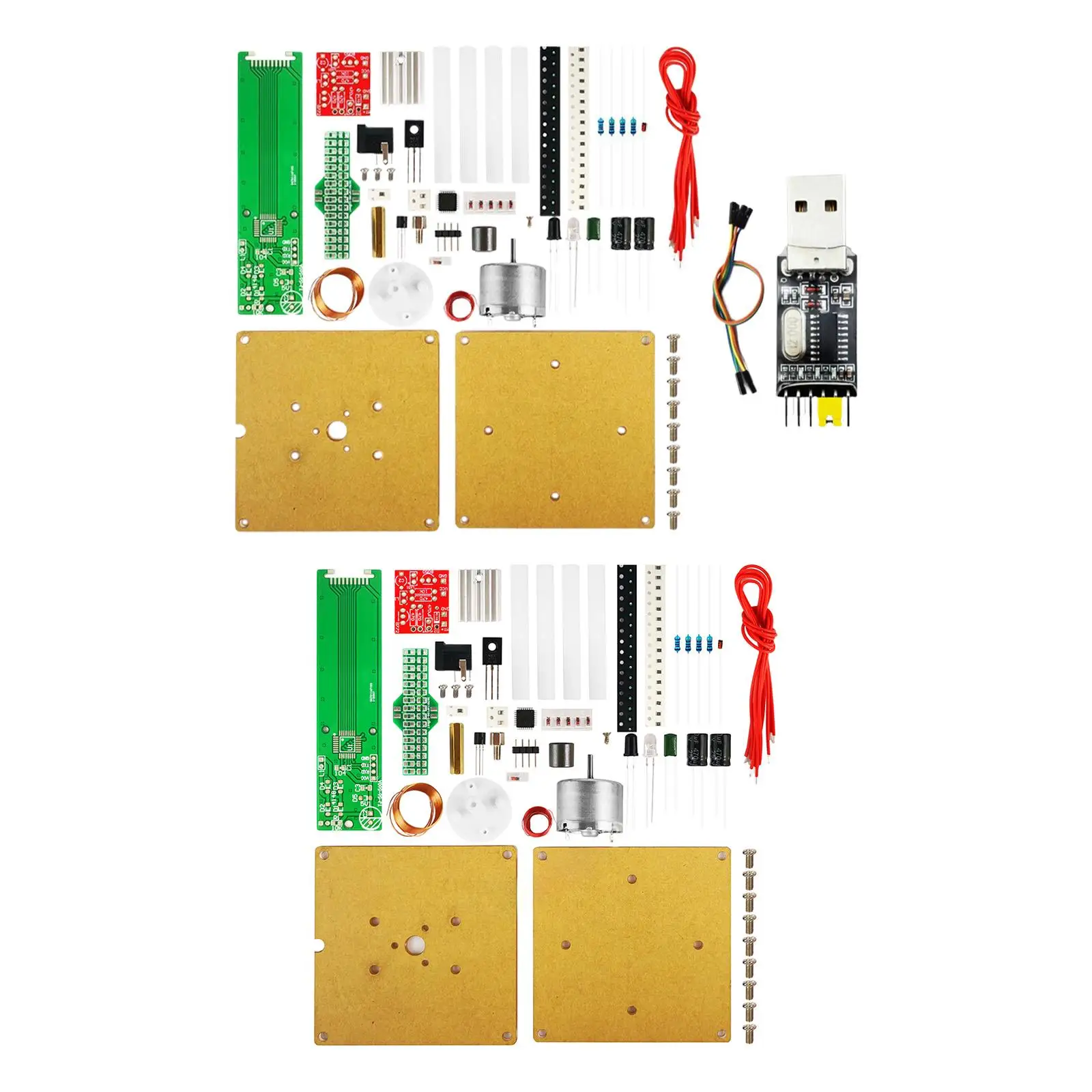 DIY Soldering Practice Kit Cross Rotating LED Display for Beginners Student