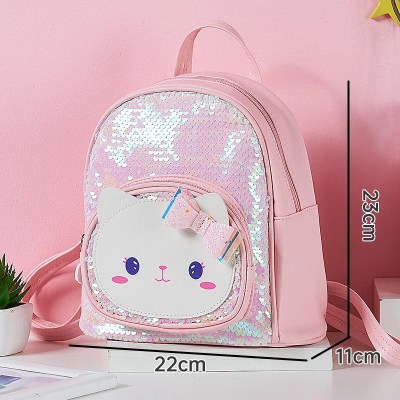 Mochila nueva a la moda con bonitos dibujos, bolso de hombro doble cómodo, pieza brillante, bolso escolar exquisito, bolsos de bebé de gran capacidad de princesa - imagen 4