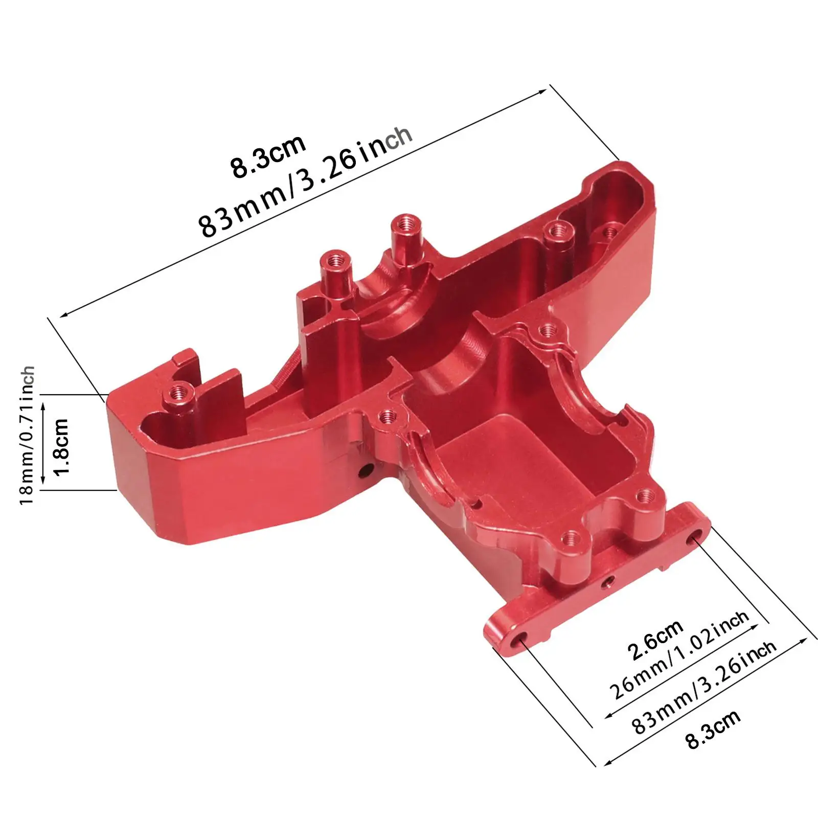 RC Car Upgrade Spare Part Differential Case Cover DIY Modified Model Replacements Accessories 1/14 RC Car Rear Gearbox Cover