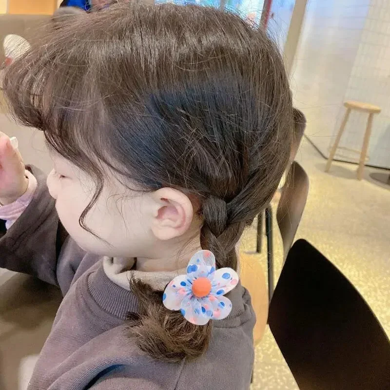 Elásticos de pelo con flores para bebé – Suaves y flexibles - imagen 3