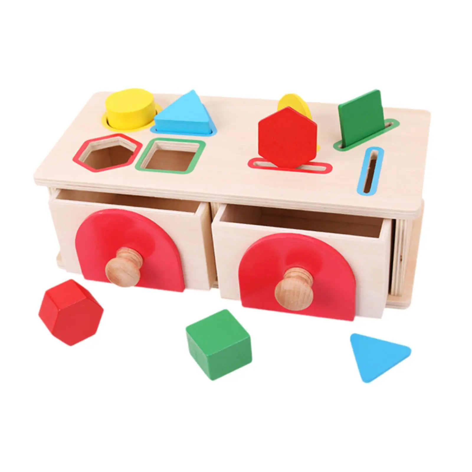 Object Permanence Box Toys Color Shape Sorting Box Developmental Toy Fine Motor Skills Sorting Matching Toy Birthday Gift