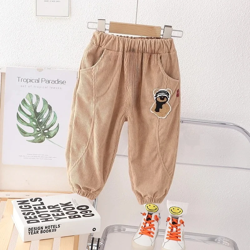 Nueva ropa de primavera y otoño para niñas, pantalones de moda para niños, disfraz informal de algodón para niños, pantalones para niños, ropa deportiva infantil - imagen 2