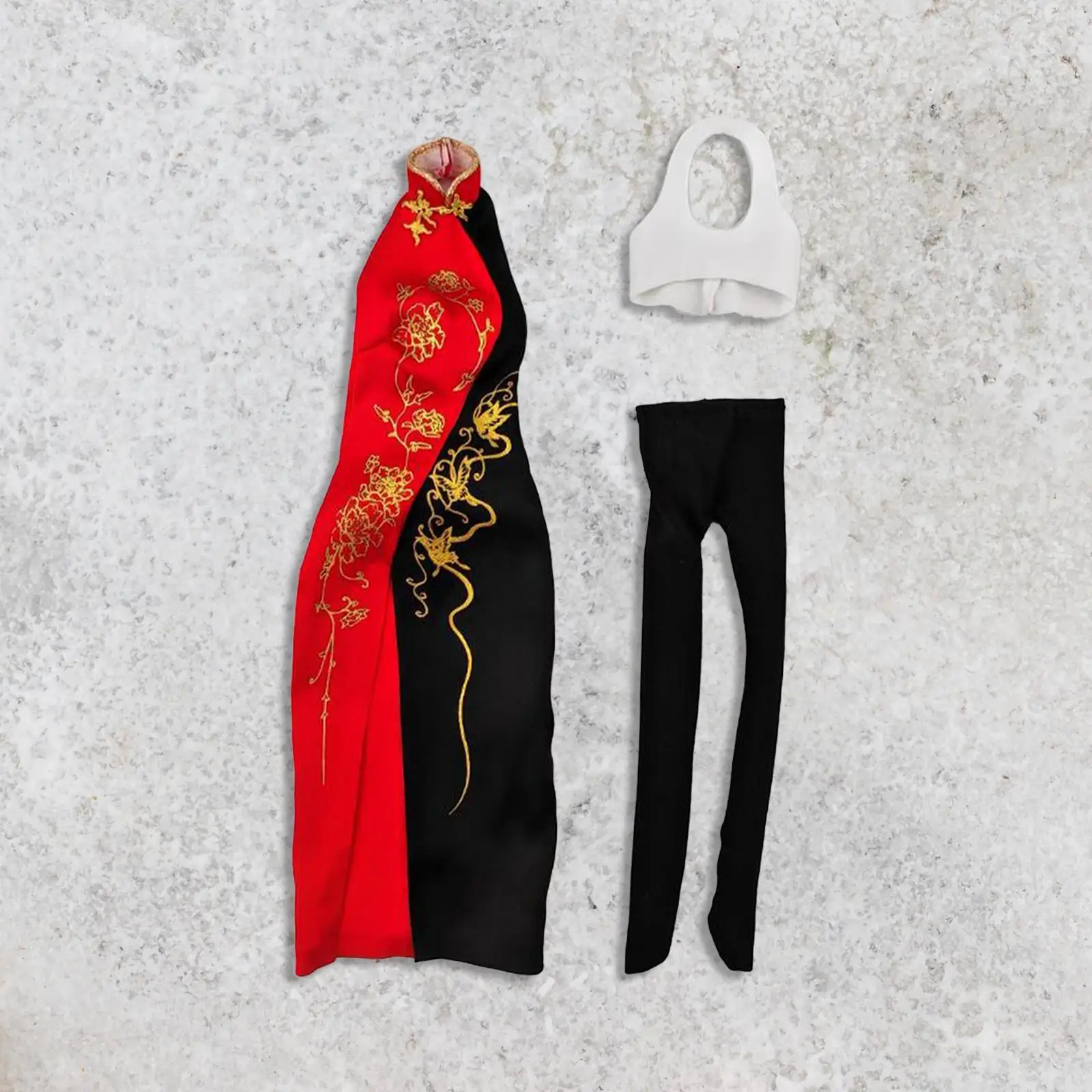 1/6 Scale Female Cheongsam Decoration Cloth Wear Resistant Easy to Use 1:6 1/6 Scale Female Cheongsam Decoration Cloth Wear Resistant Easy to Use 1:6