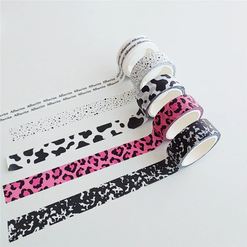 Cinta washi con estampado leopardo para manualidades infantiles - imagen 2