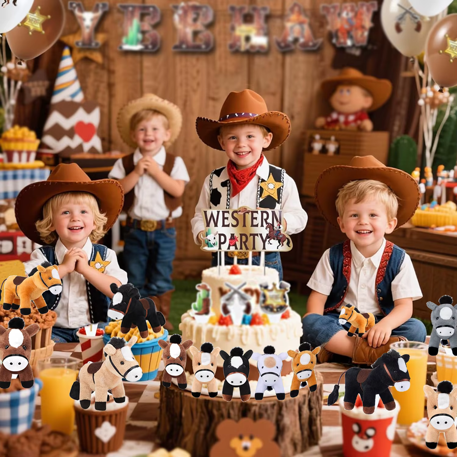 Peluche de pie caballo – recuerdo de fiesta para cumpleaños - imagen 4
