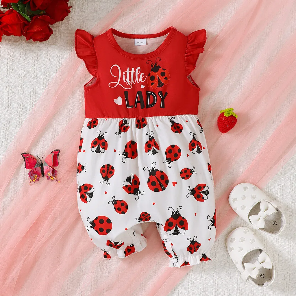 Mono para bebé recién nacido de 4 colores, mono sin mangas con estampado de mariposa, disfraz cómodo de verano para niña pequeña, pelele de 0 a 12 meses - imagen 5