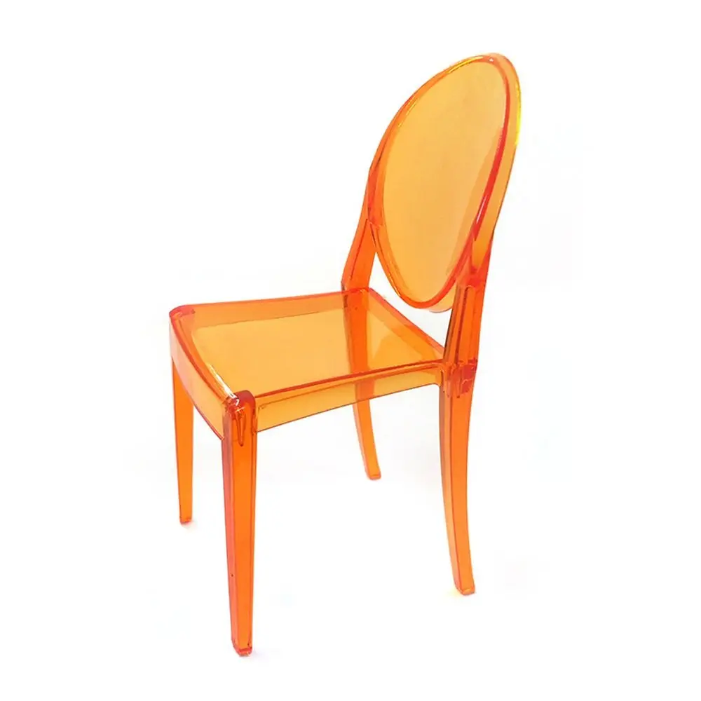 Minisilla en miniatura para casa de muñecas, silla de plástico transparente, decoración de muebles, accesorios en miniatura, 1 unidad, 1/6 - imagen 4