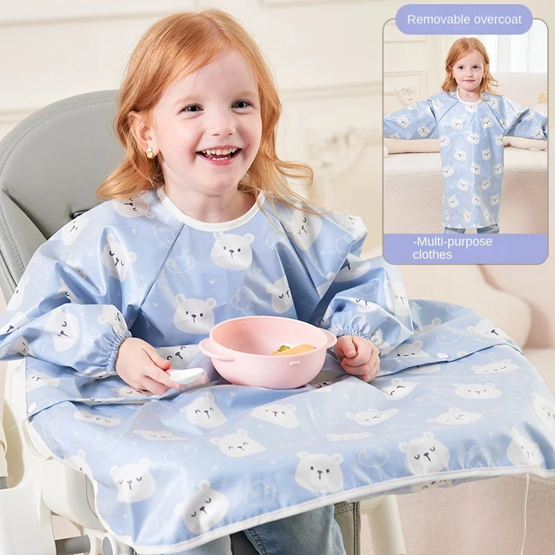 Babero impermeable antimanchas para bebés con cubierta de mesa - imagen 5