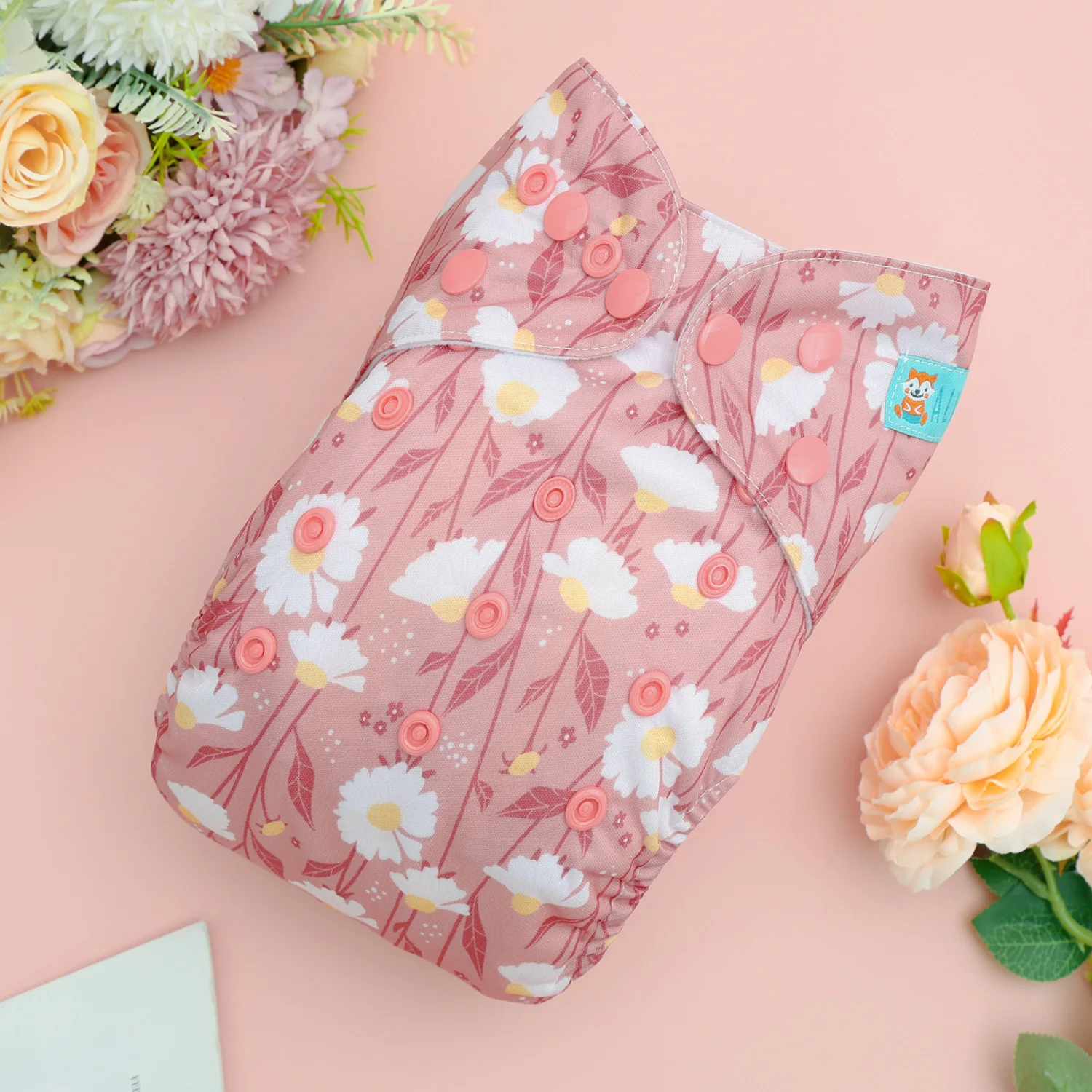 U Pick ALVABABY pañal AIO para recién nacido pañal de tela reutilizable todo en uno para recién nacido con bolsillo cosido 1 pieza inserto de bambú de 4 capas - imagen 5