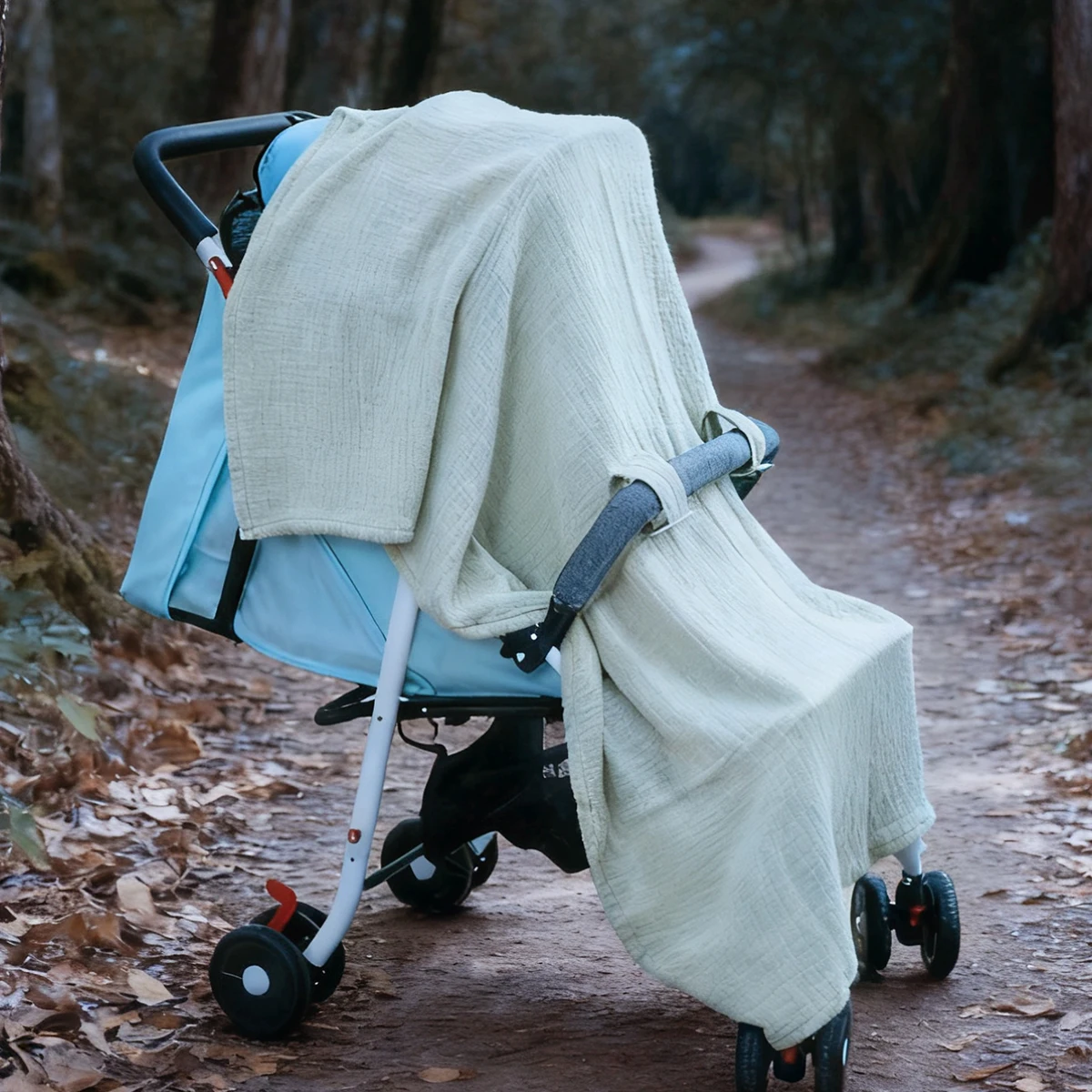 Elinfant Funda para asiento de coche de bebé, dosel para asiento de coche infantil de muselina suave y liviana, funda para asiento de coche a prueba de viento, funda de protección solar