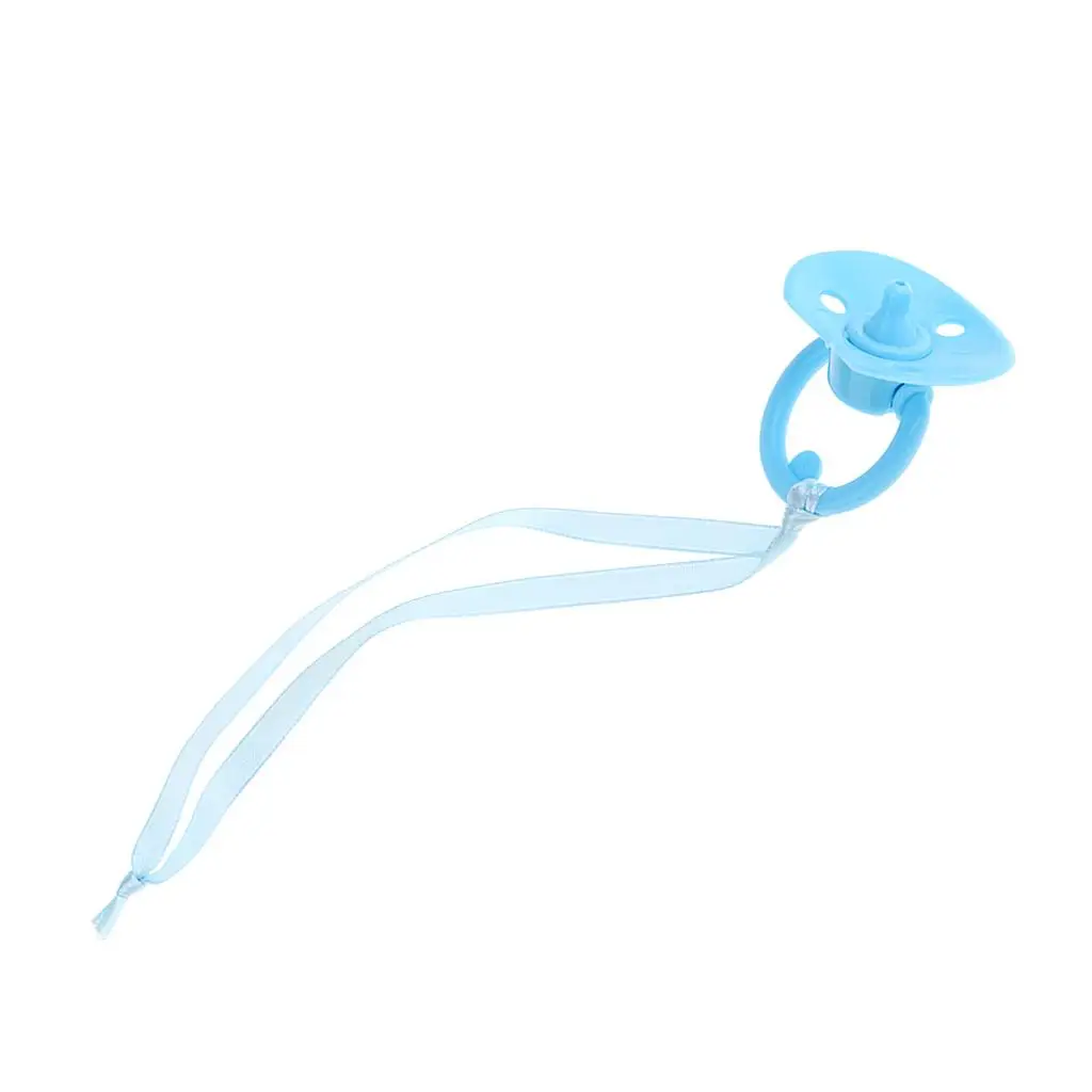 Infant Baby Doll Plastic Pacifier for Doll Nursery Room Accs Blue