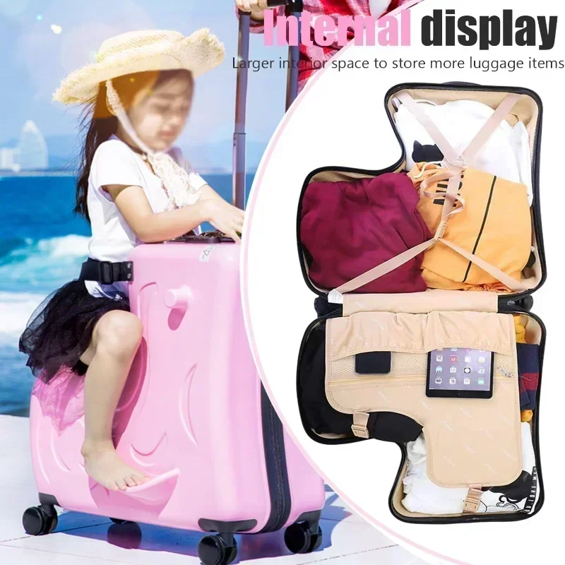 Maleta scooter infantil con asiento y rueda giratoria 360 - imagen 2