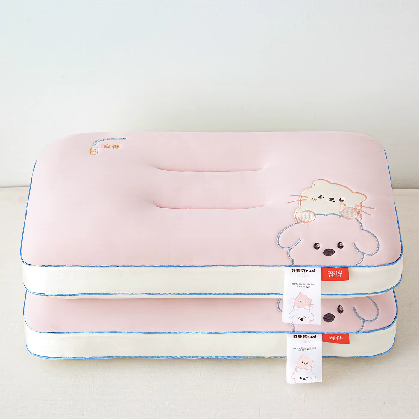 Almohada de látex natural con diseño infantil para dormir - imagen 3