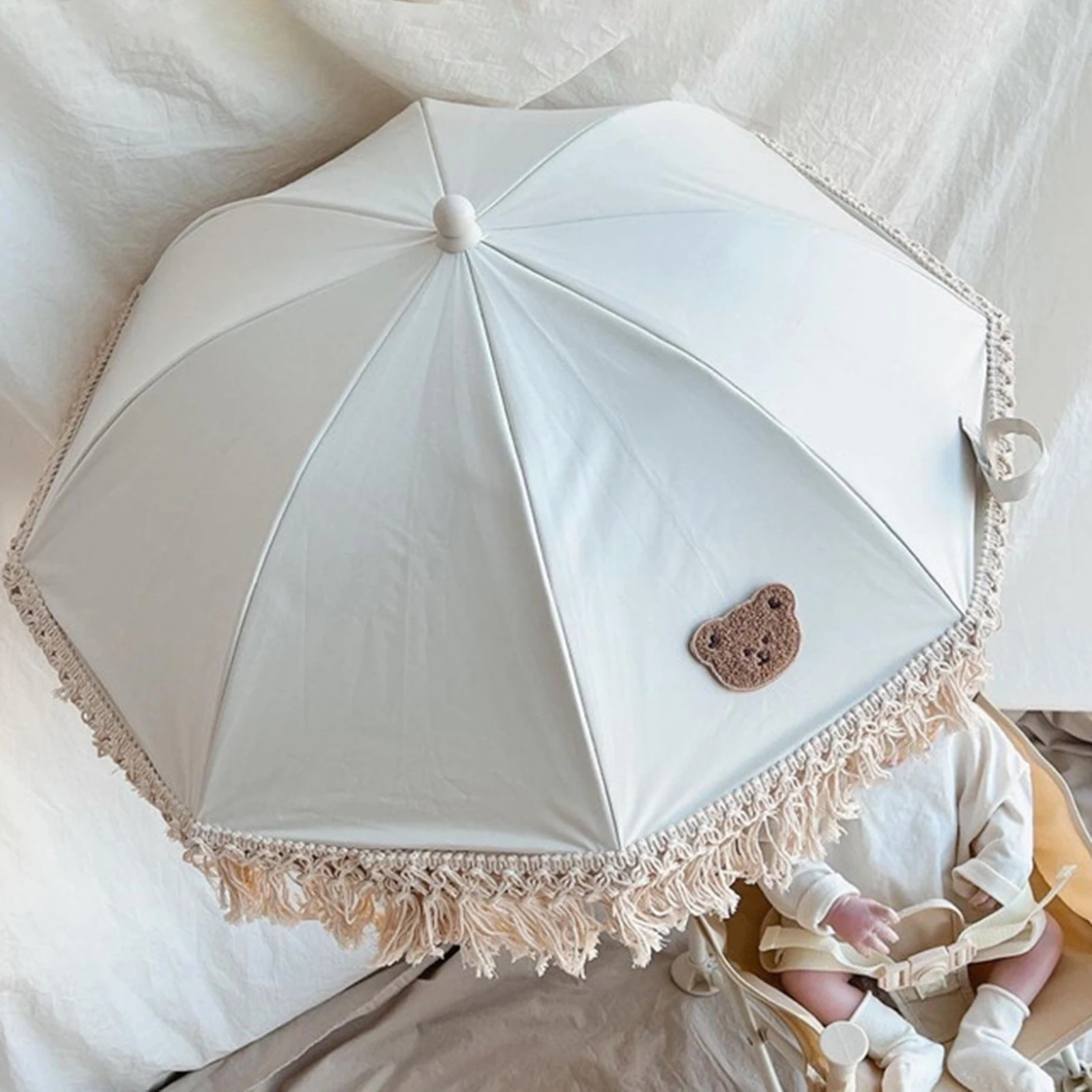 Parasol para cochecito de bebé con abrazadera UV, accesorios universales para cochecito, cubiertas de toldo para rueda, Base deportiva, Protector de soporte usable - imagen 2