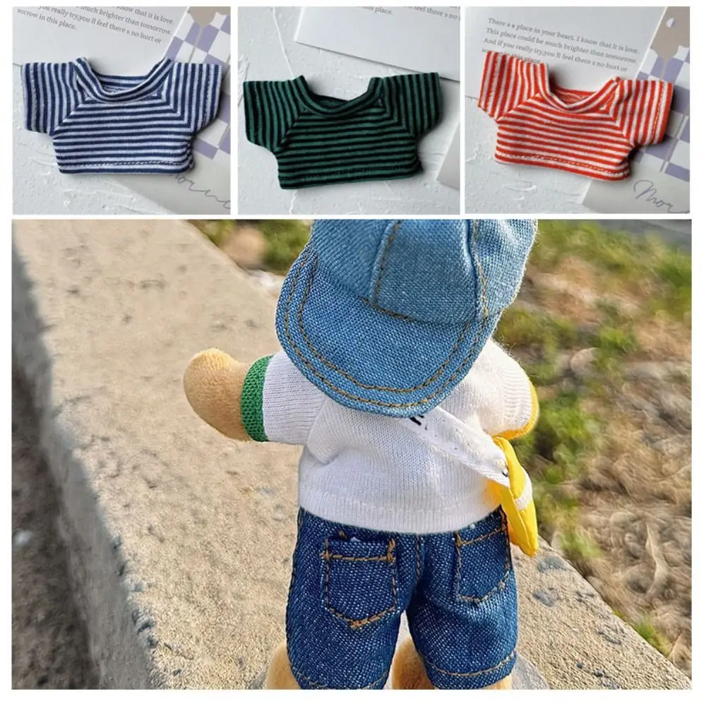 Ropa de muñeca de algodón de 8 colores de alta calidad, accesorios, Mini ropa, Tops, camiseta, blusa para muñeca de algodón de 10cm para muñeca de algodón de 10cm