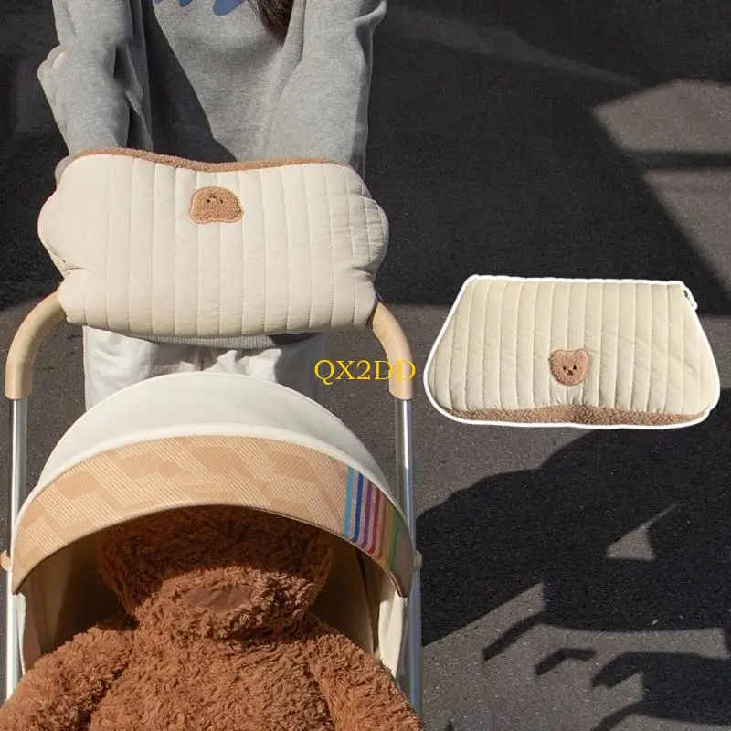 QX2D Cómodos manoplas para cochecitos bebé, guantes suaves y transpirables, resistentes a los golpes con forro - imagen 4