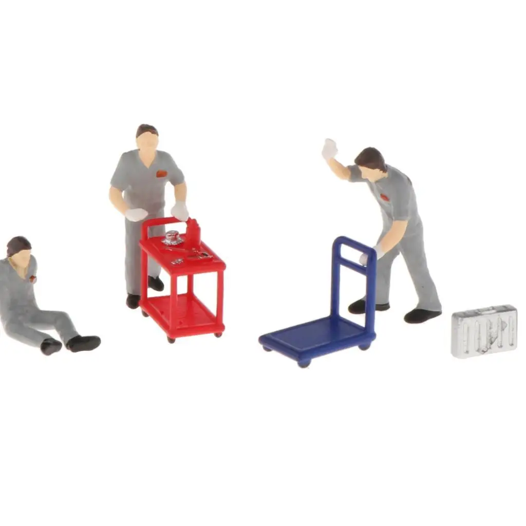 2Sets 1:64 Diorama Figures Character Resin Model Layout Decor