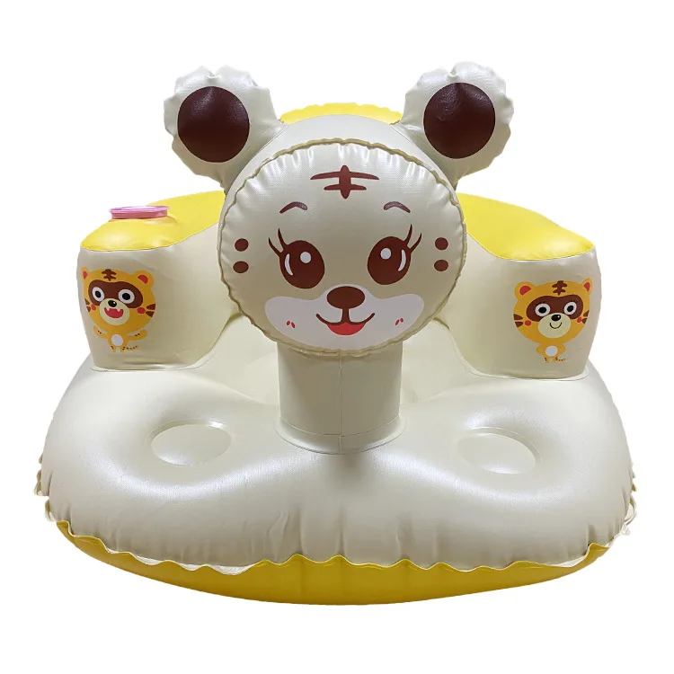 Asiento inflable bebé con bomba integrada y soporte para sentarse - imagen 4