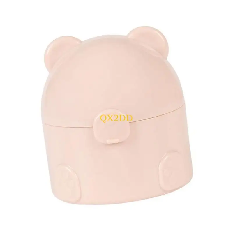 QX2D Soft Puff Baby Powder Dispenser con cierre seguro para cuidado piel infantil - imagen 3
