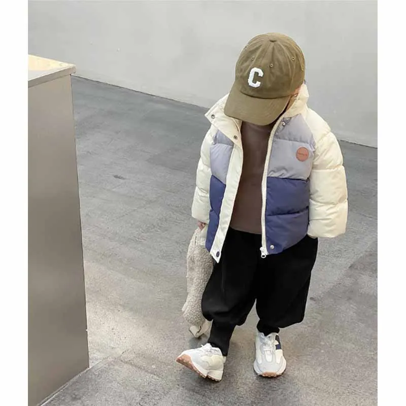 Abrigo de plumón infantil cálido de invierno con cuello alto - imagen 3