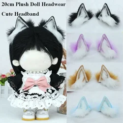 Diadema de felpa con orejas de gato para niña