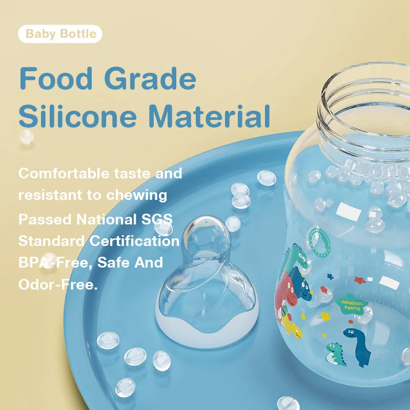 Biberón de PP con bola de gravedad para bebé recién nacido, botella de leche con asa, suministros de alimentación para recién nacido, 150/240ML - imagen 3