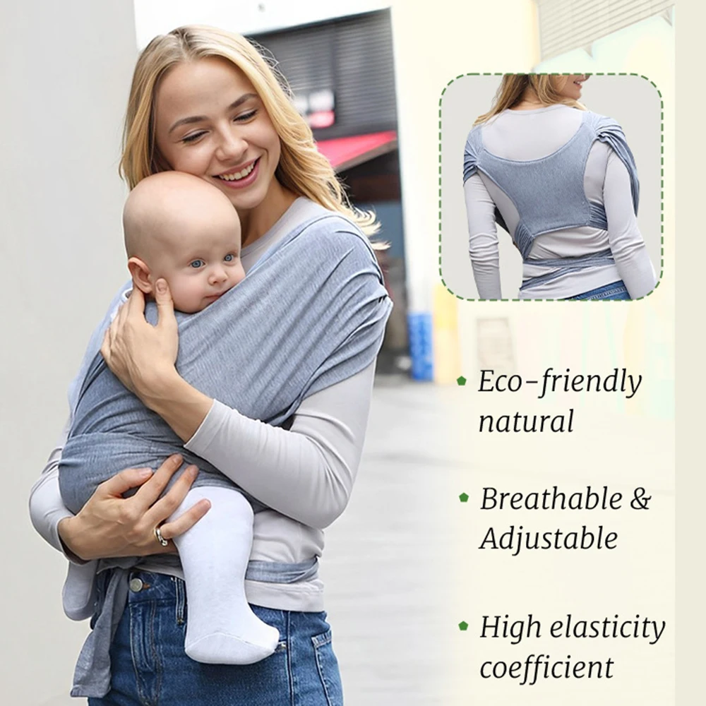 Cinturón de transporte para bebé de 0 a 24 meses, portabebés ajustable para recién nacido, portador elástico, suministros portátiles multifuncionales para exteriores - imagen 4