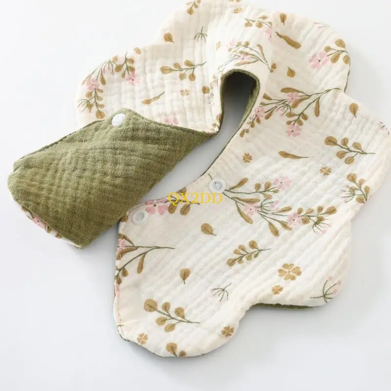 QX2D Práctico Babero alimentación para bebé Babero absorbente Babero Transpirable Recién nacidos Paño para eructar Paño para - imagen 2