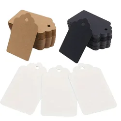 100 Uds etiquetas en blanco tarjeta manuscrita etiquetas de regalo etiquetas de precio de papel Kraft etiquetas artesanales para boda día de Navidad Acción de Gracias TMZ