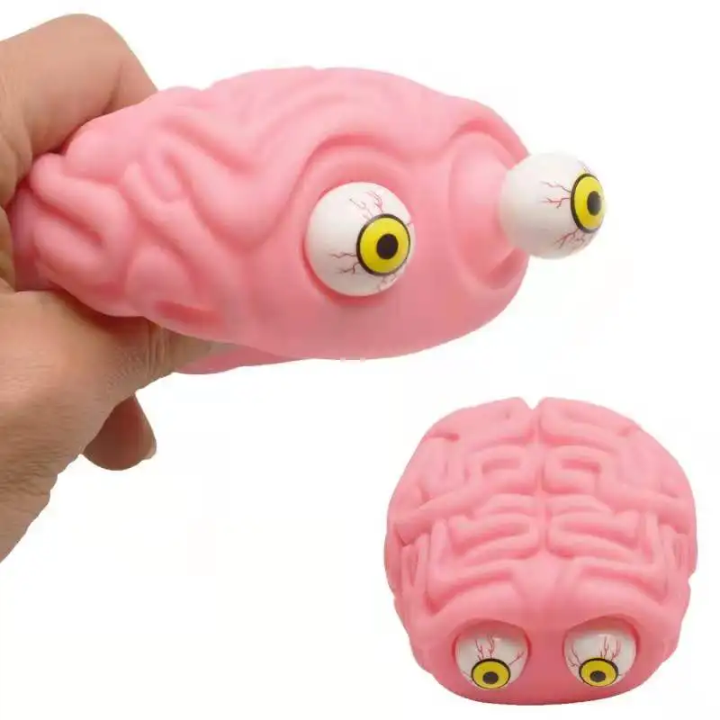 Antiestrés Flippy Brain Squishy Eye Popping Squeeze Fidget Toy Cool Stuff niños TDAH autismo juguete para aliviar la ansiedad - imagen 2