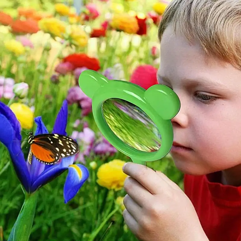 Lupa para niños, lupa portátil de mano, agarre ergonómico portátil, lupa de juguete inastillable, 6 piezas para - imagen 2