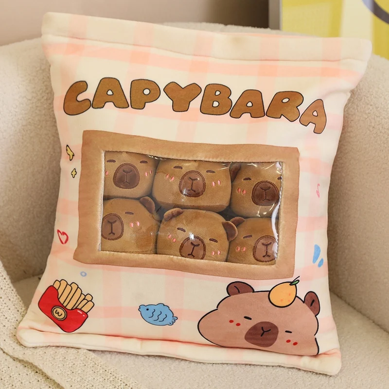 Peluche capibara de felpa – Almohada suave lavable para niños - imagen 3