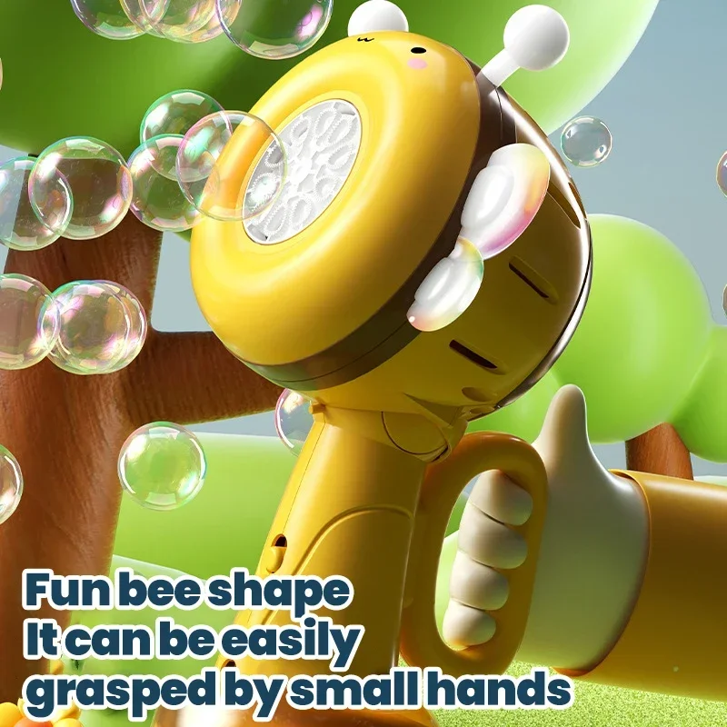 Pistola de burbujas eléctrica con diseño de abeja para niños - imagen 3