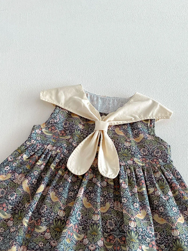 MILANCEL vestido de verano bebé niña algodón sin mangas estampado