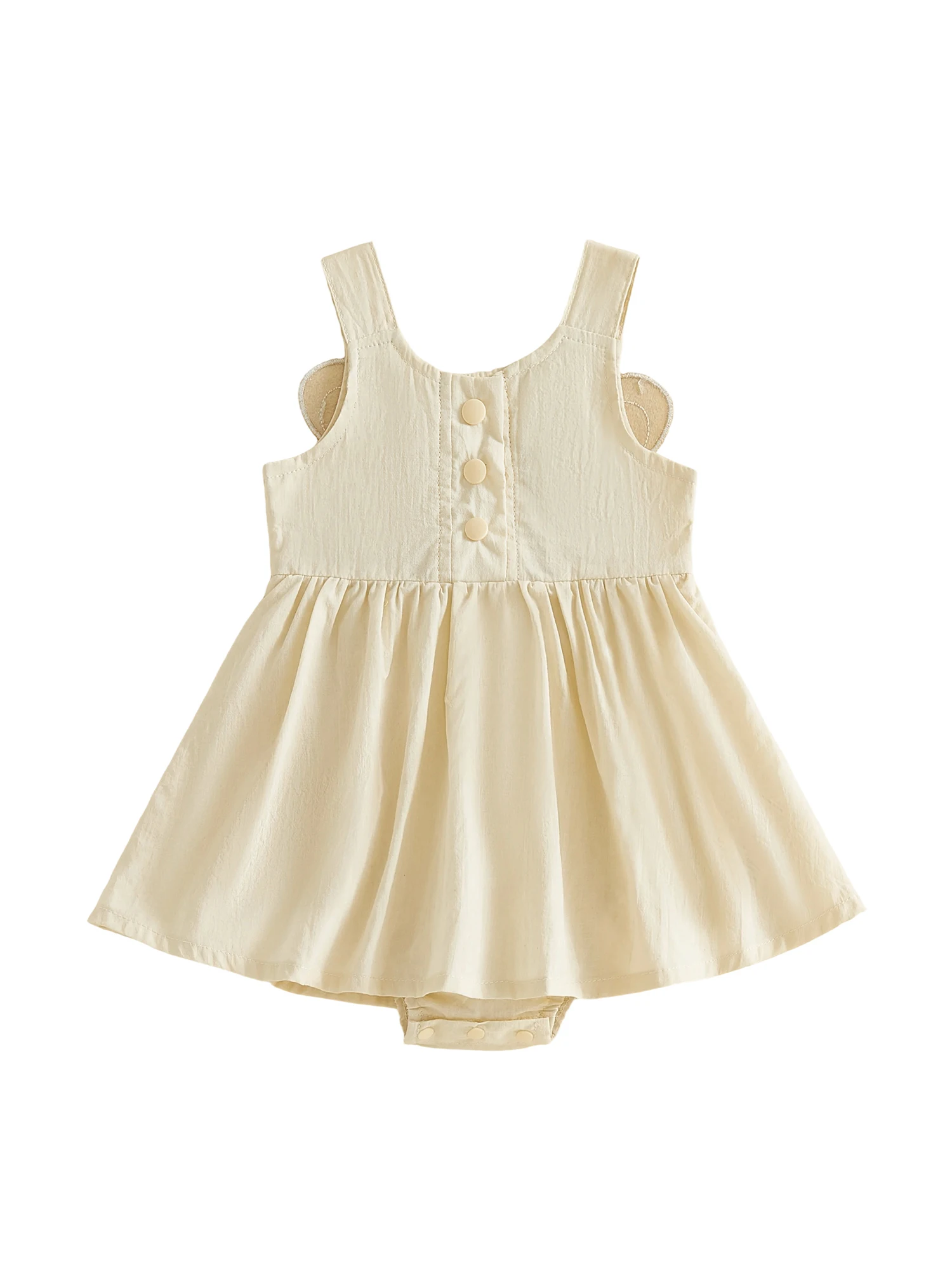 Vestido pelele para niña caqui con alas VISgogo