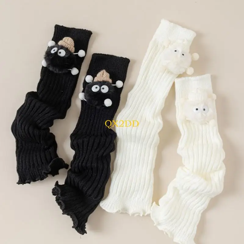Calentador piernas QX2D Niños cómodos Calcetines sueltos tobillo cálido Patrón dibujos animados Calcetines sueltos - imagen 3