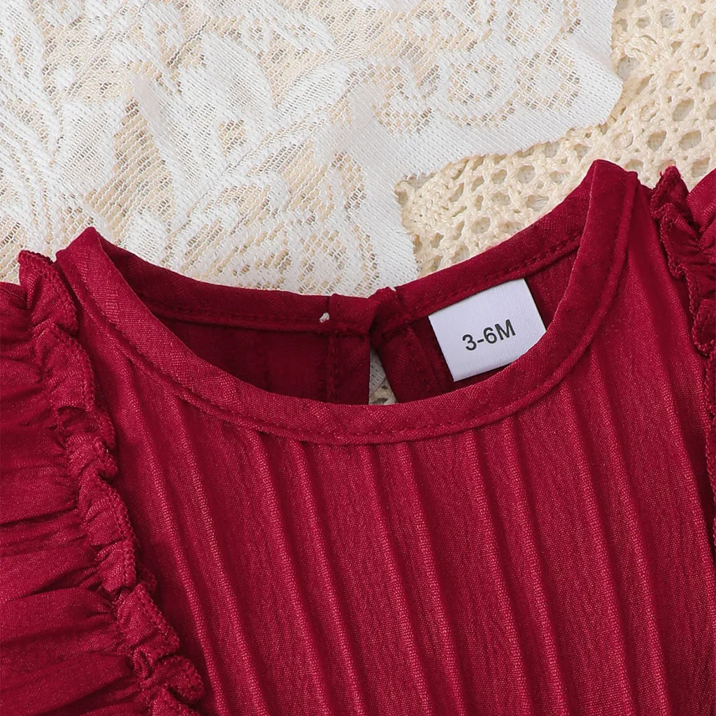 Robe d'été pour nouveau-né et enfant en bas âge de 0 à 24 mois, robe de princesse confortable avec nœud de tête, tenues de noël 2 pièces, robe de soirée - imagen 4