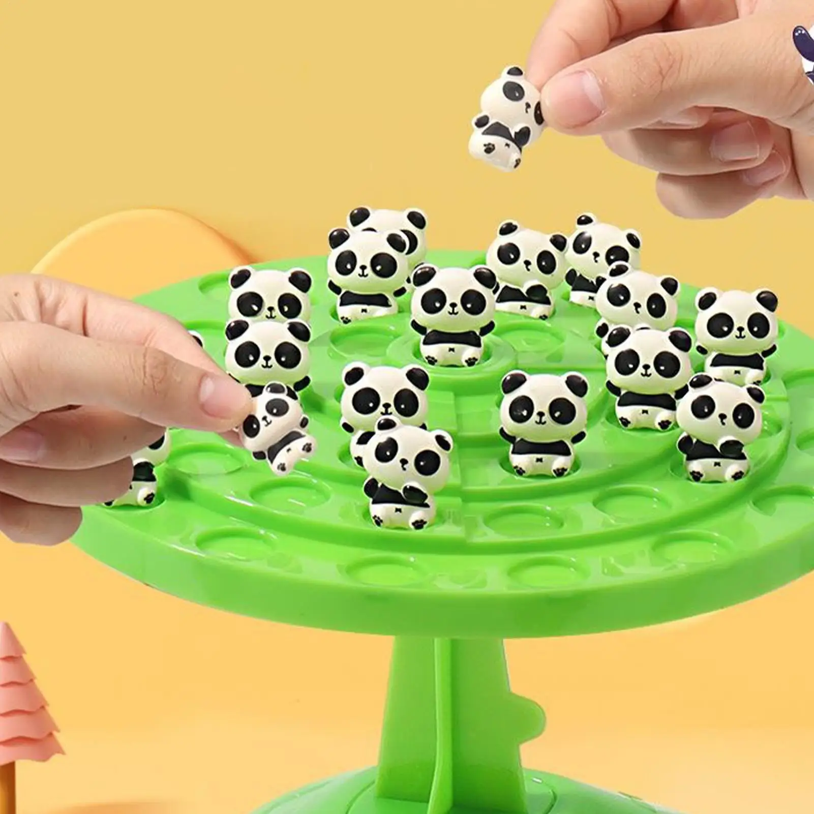 Juego de mesa de árbol equilibrado, juego interactivo de aprendizaje temprano de Panda, juego de apilamiento de equilibrio para días lluviosos, fiesta de cumpleaños, viajes de acampada para niños - imagen 5