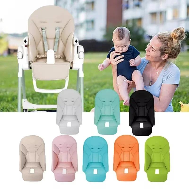 Funda para silla de comedor de cuero PU para bebé, cojín de cuero para niños, funda de cuero para silla de comedor para bebé con relleno, funda para asiento, accesorios