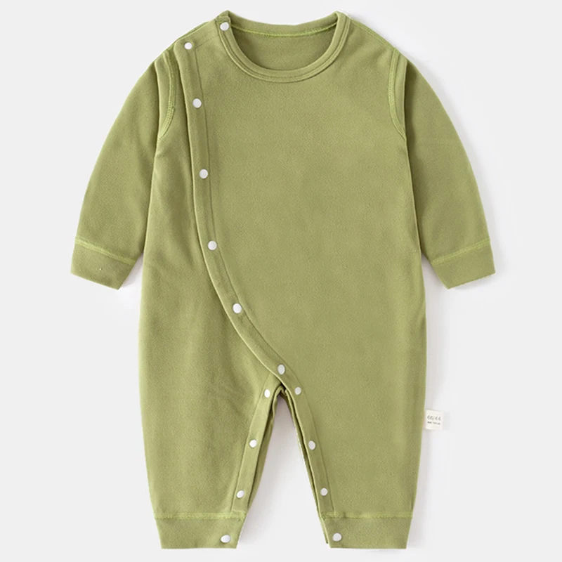 Primavera otoño ropa de bebé niña niño coreano Casual sólido algodón manga larga mamelucos monos niño Boutique ropa BC753 - imagen 2