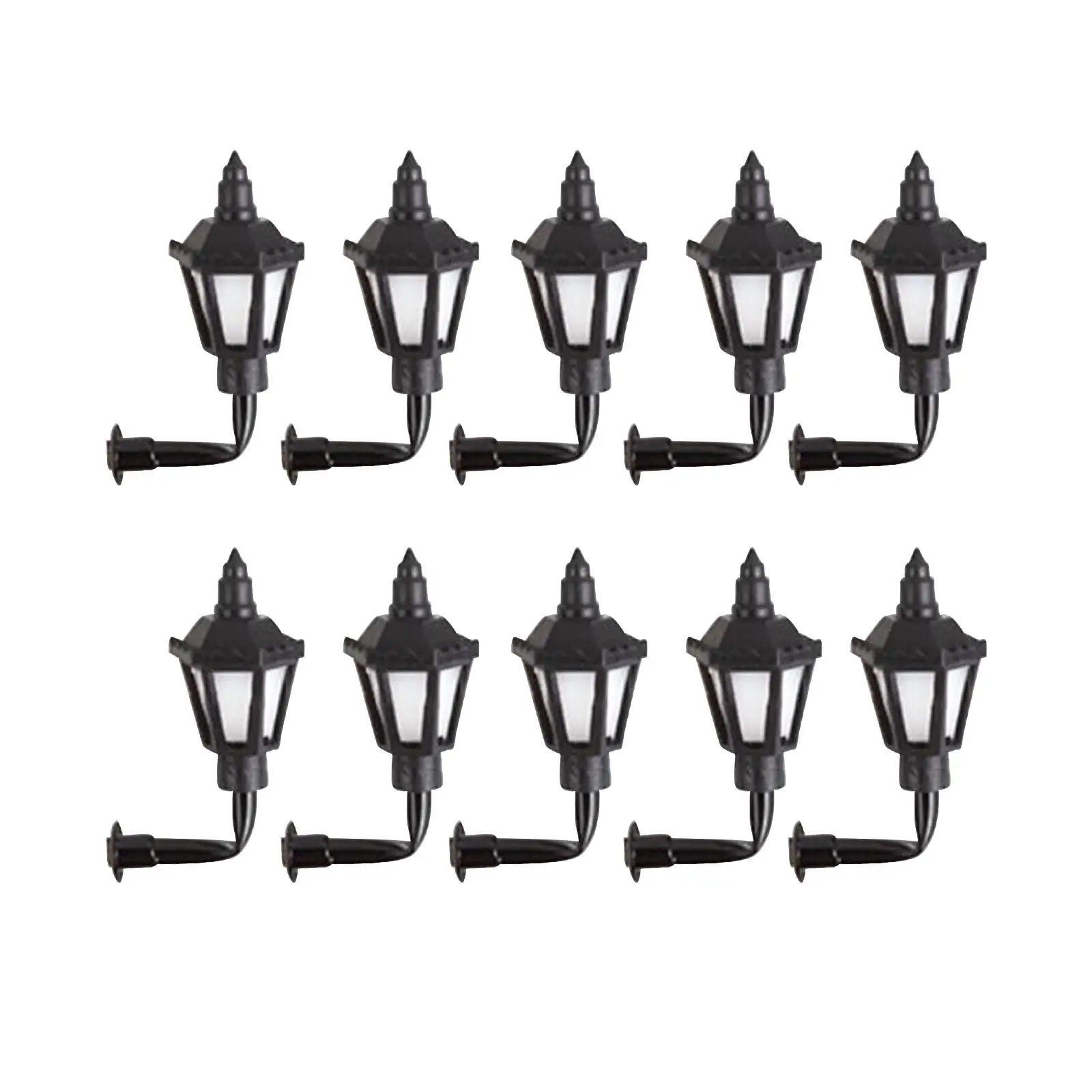 10 Pieces Vintage Wall Lamp Models furniture Lamp Ornament 1:87 Toy Accessory