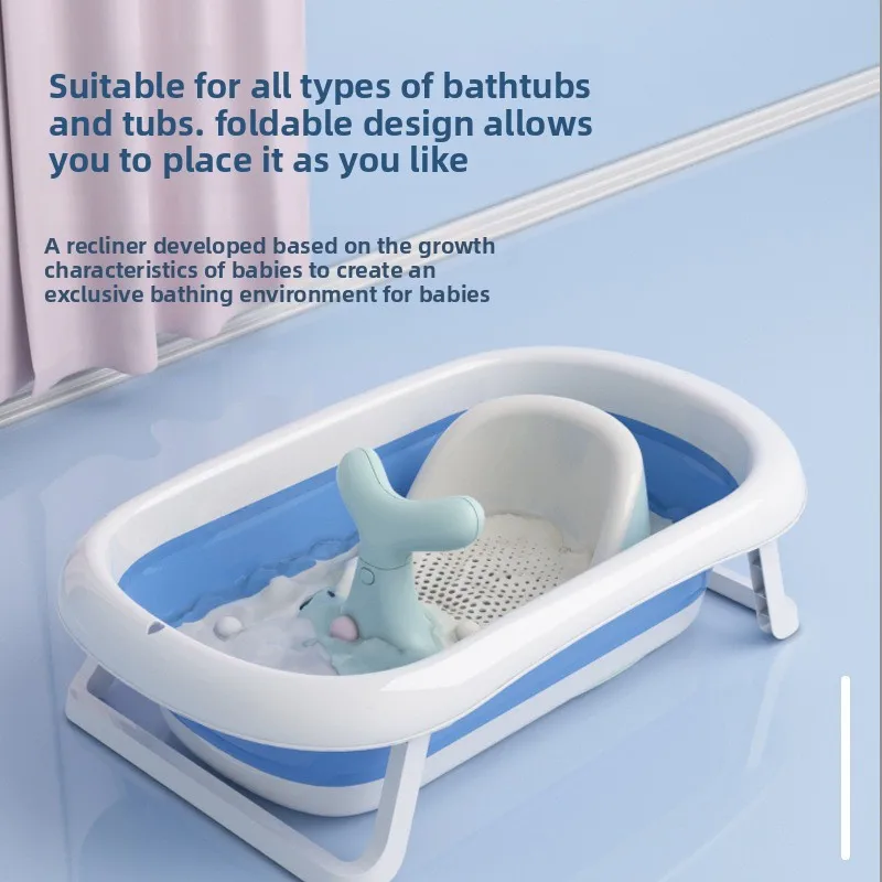 Asiento anticaída para baño de bebé mejorado: taburete de ducha infantil para niños pequeños, cama de baño segura antideslizante, cómodo respaldo. - imagen 3