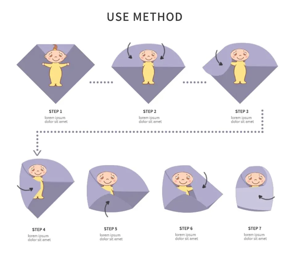 Manta envolvente de muselina de algodón de bambú para bebé, envoltura de toalla para bebé con estampado suave y bonito, 120x110cm - imagen 5