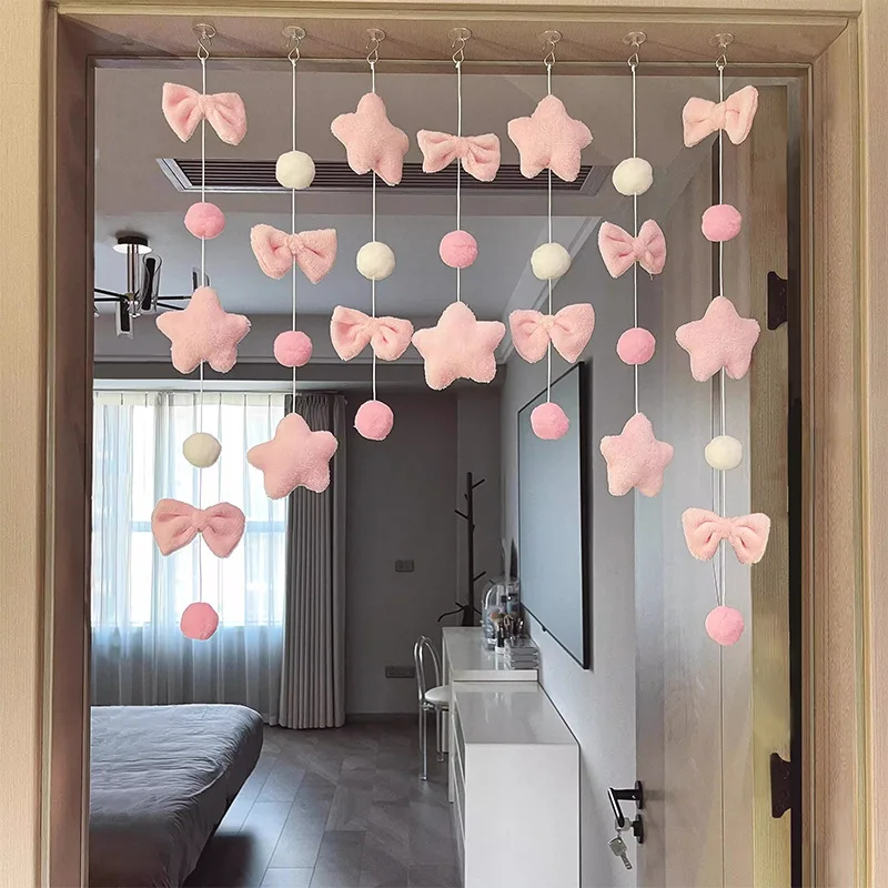 Cortina para puerta infantil con corazones – Decoración cuarto - imagen 3